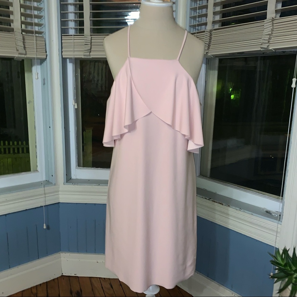 Zara blush pink dress cold shoulder π - Picture 4 of 16